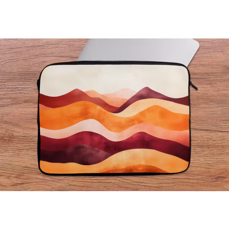 Abstract - Landschap - Golven laptophoes neopreen klein -tafel