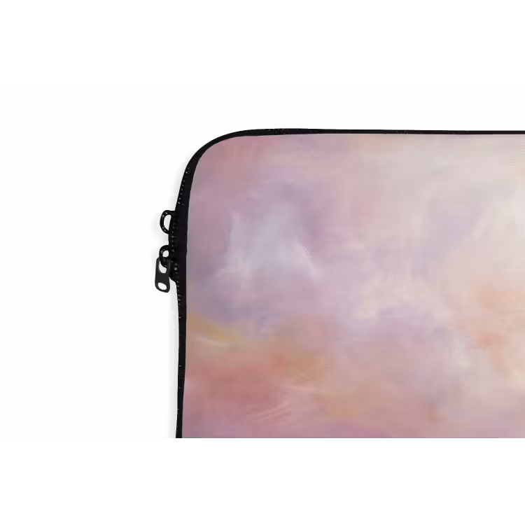 Abstract - Landschap - Modern - Paars - Oranje laptophoes neopreen klein -detail