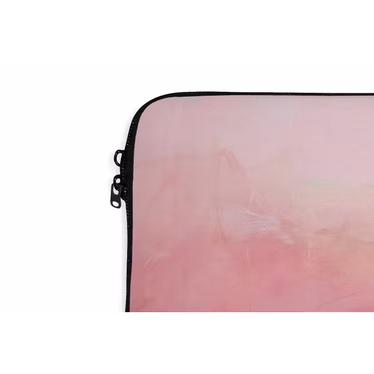 Abstract - Landschap - Modern - Roze - Oranje laptophoes neopreen klein -detail