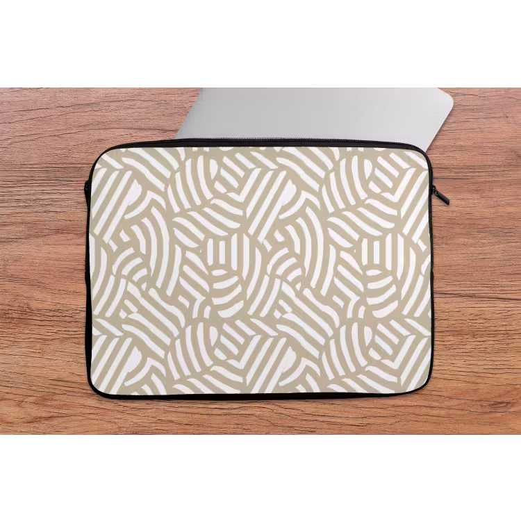 Abstract - Modern - Beige laptophoes neopreen klein 279 -tafel