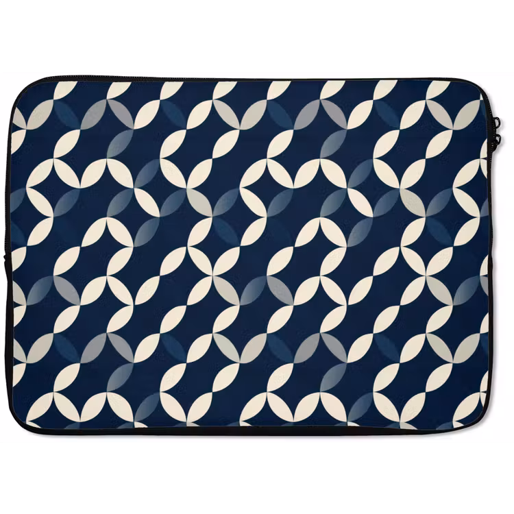 Abstract - Patroon - Blauw laptophoes neopreen klein 279 -zkaufland3dotto