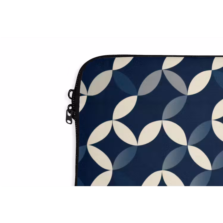 Abstract - Patroon - Blauw laptophoes neopreen klein 279 -detail