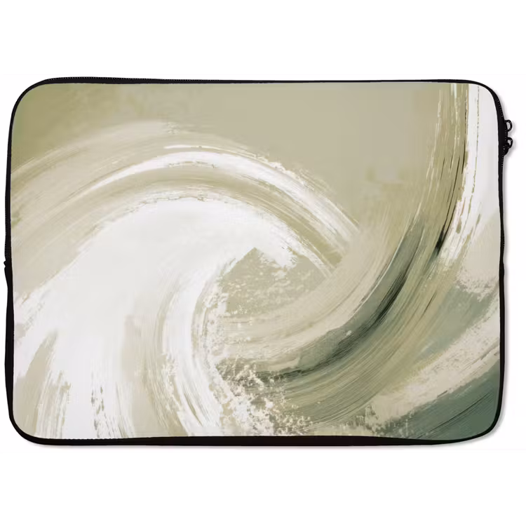 Abstract - Penseelstreken - Golven - Groen laptophoes neopreen klein -zkaufland3dotto