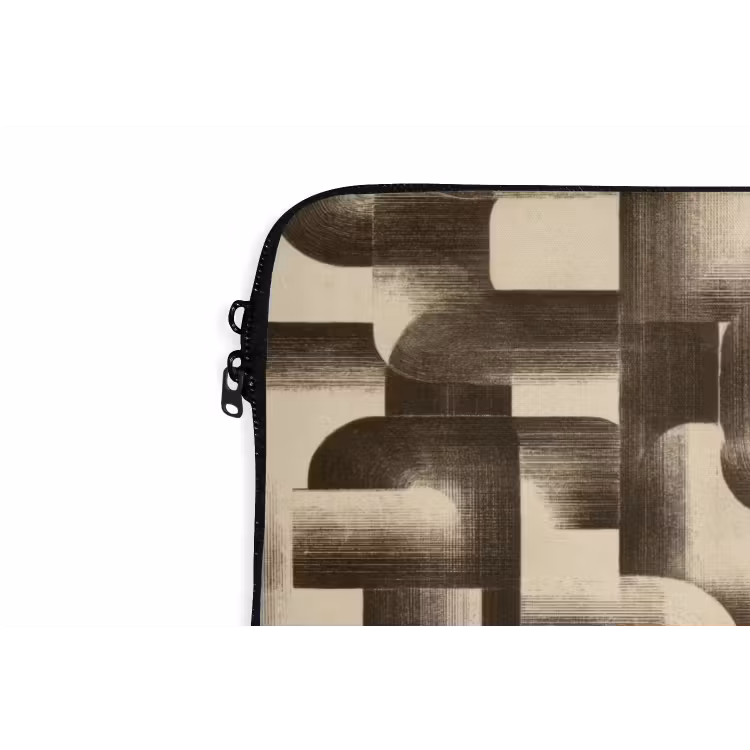 Abstract - Retro - Zwart laptophoes neopreen klein 279 -detail