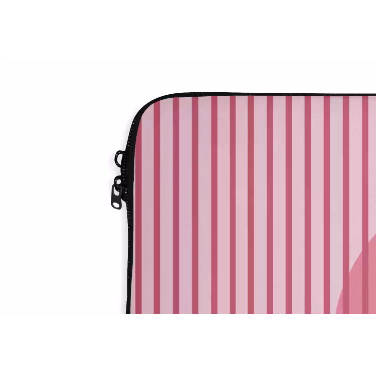 Abstract - Strepen - Ovaal - Roze - Modern laptophoes neopreen klein -detail