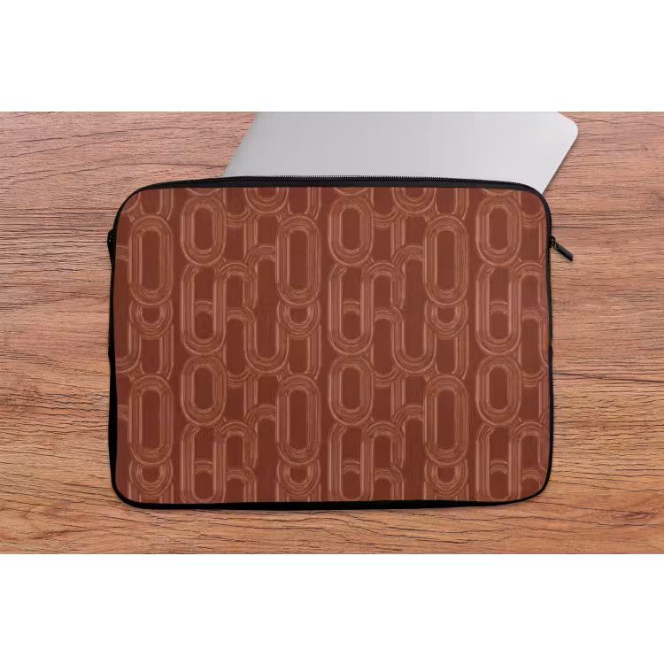 Abstract - Textuur - Bruin laptophoes neopreen klein 279 -tafel