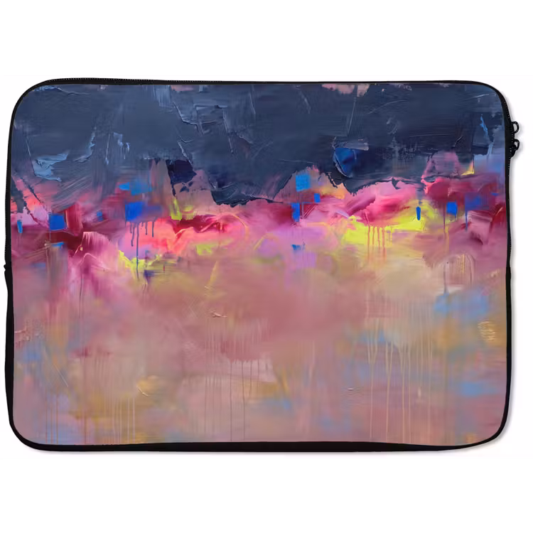 Abstract - Textuur - Kleuren - Modern - Roze laptophoes neopreen klein -zkaufland3dotto