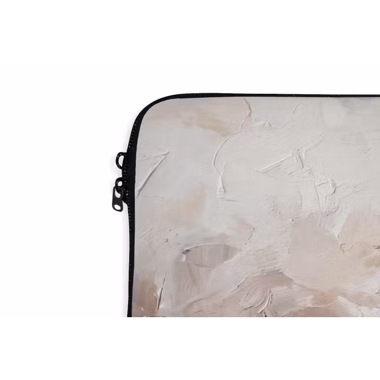 Abstract - Textuur - Kunst - Modern - Beige laptophoes neopreen klein -detail