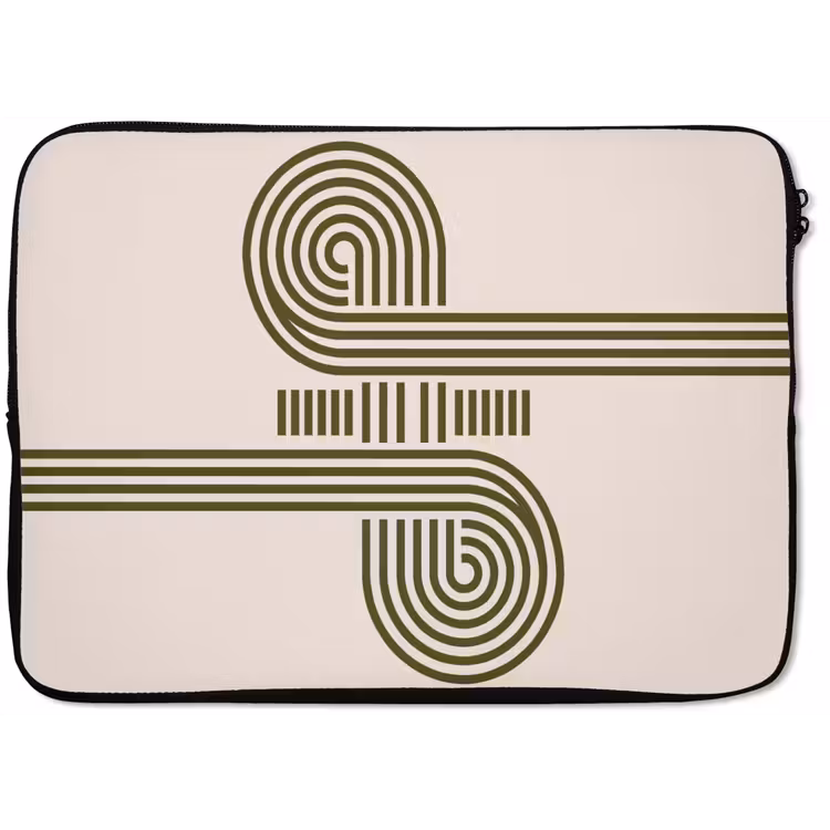 Abstract - Vormen - Modern - Groen laptophoes neopreen klein -zkaufland3dotto