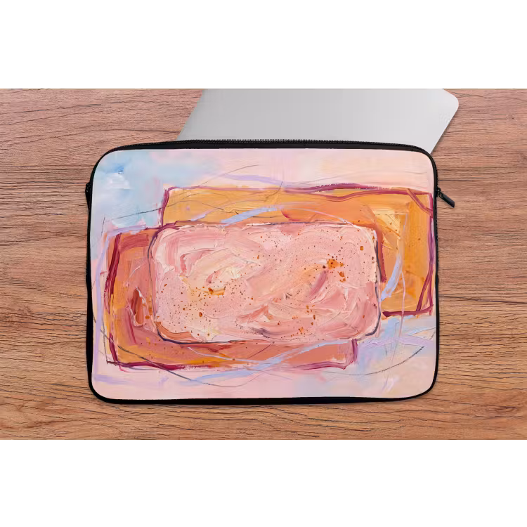Abstract - Vormen - Modern - Roze laptophoes neopreen klein -tafel