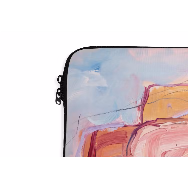 Abstract - Vormen - Modern - Roze laptophoes neopreen klein -detail