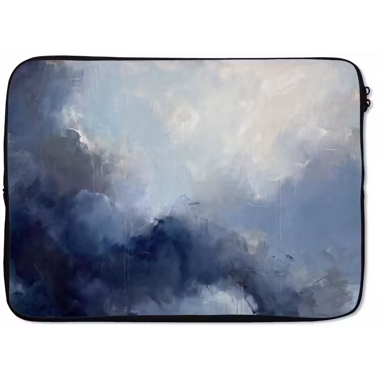 Abstract - Wolken - Modern - Blauw - Kunst laptophoes neopreen klein -zkaufland3dotto