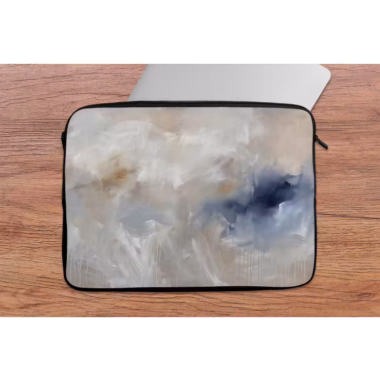 Abstract - Wolken - Sfeer - Modern - Beige laptophoes neopreen klein -tafel