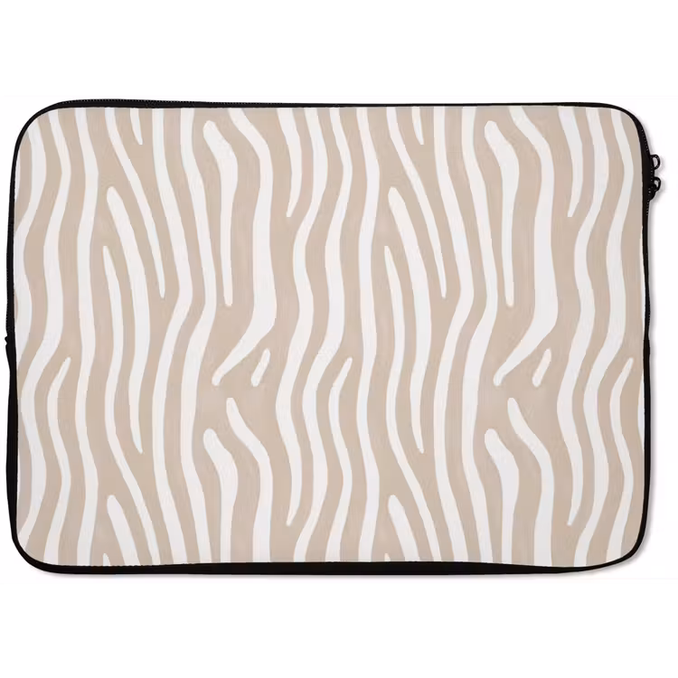 Abstract - Zebra - Beige laptophoes neopreen klein 279 -zkaufland3dotto