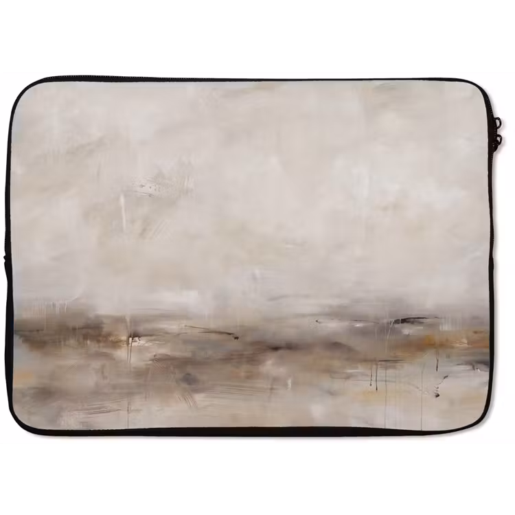 Abstrakt - Landschap - Modern - Beige - Kunst laptophoes neopreen klein -zkaufland3dotto