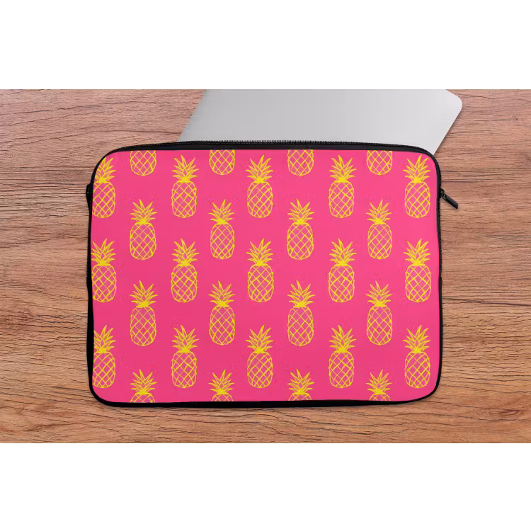 Ananas - Trendy - Roze laptophoes neopreen klein 279 -tafel