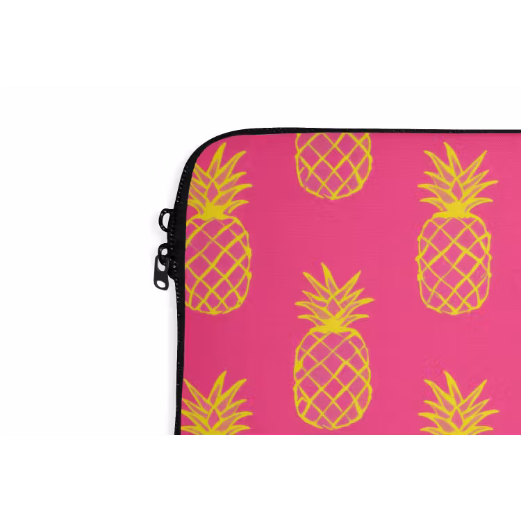 Ananas - Trendy - Roze laptophoes neopreen klein 279 -detail