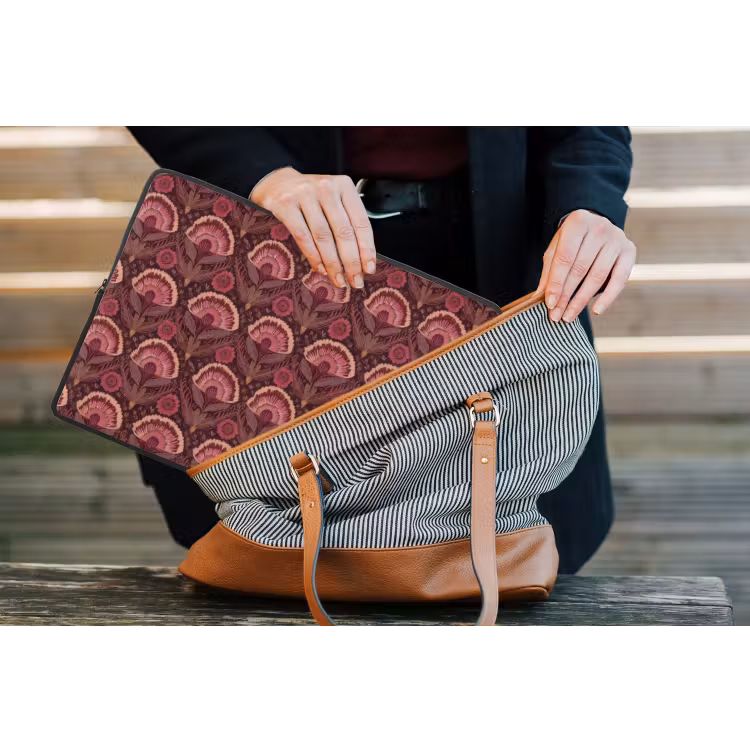 Antiek - Bloemen - Kleurrijk laptophoes neopreen klein 279 -tas