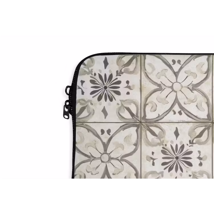 Antiek - Tegel - Beige laptophoes neopreen klein 279 -detail