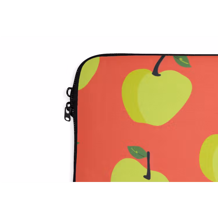 Appels - Modern - Groen laptophoes neopreen klein 279 -detail