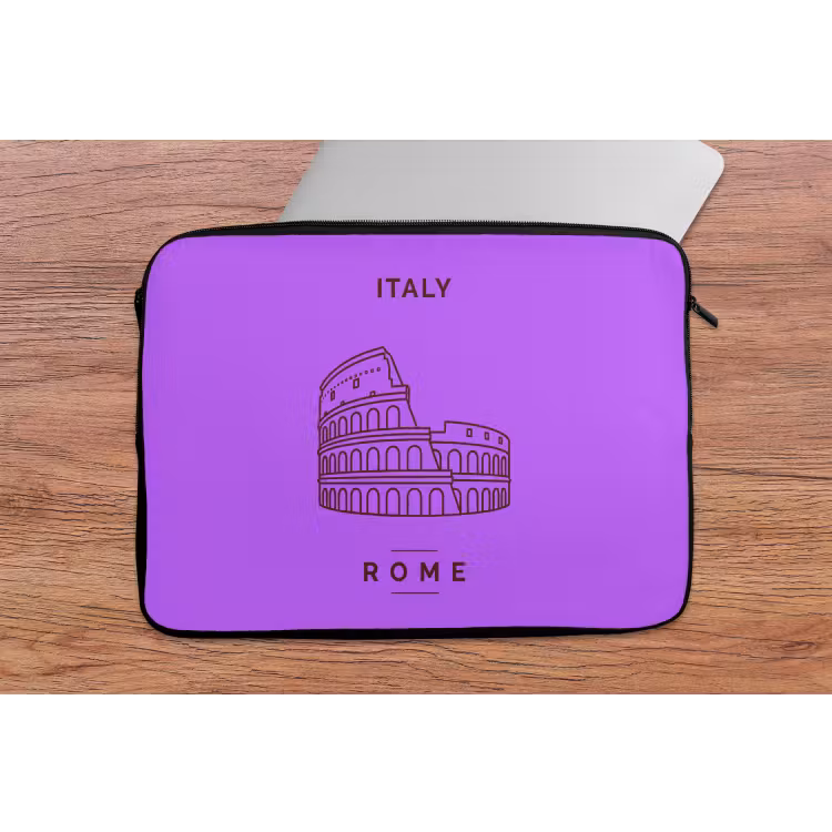 Architectuur - Colosseum - Rome - Minimalistisch - Paars laptophoes neopreen klein -tafel