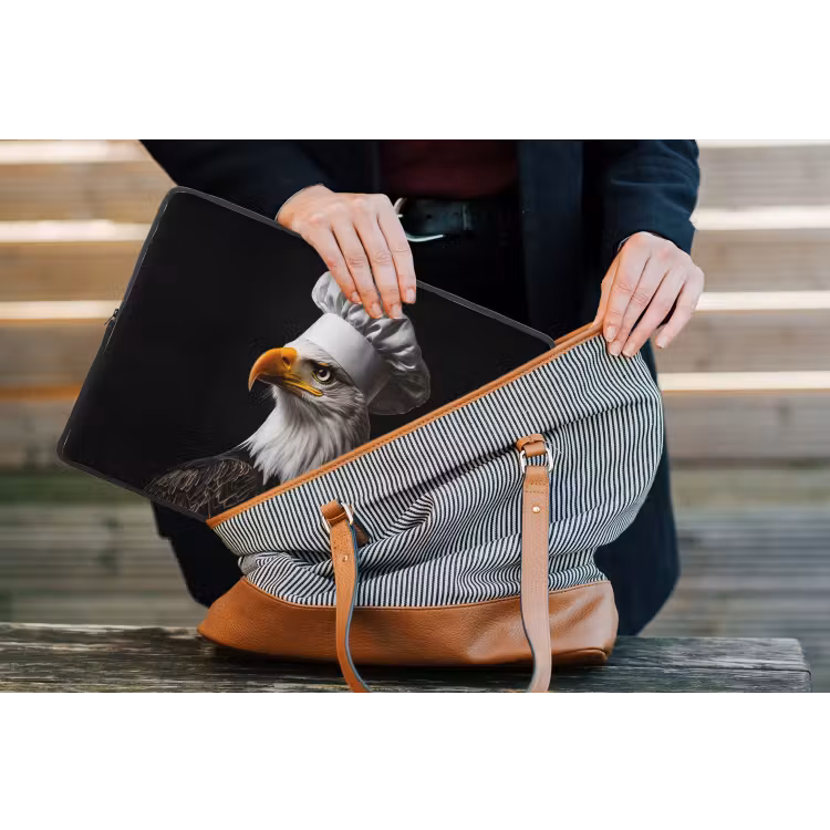 Arend -Amerika - Koksmuts - Vogel - Stoer laptophoes neopreen klein -tas