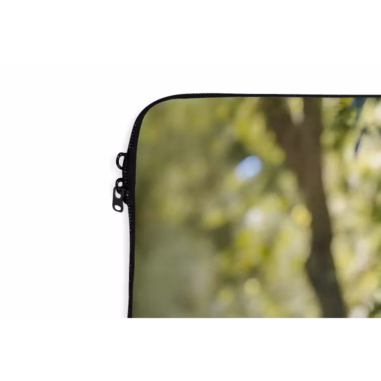 Arend - Hout - Wit - Planten laptophoes neopreen klein -detail
