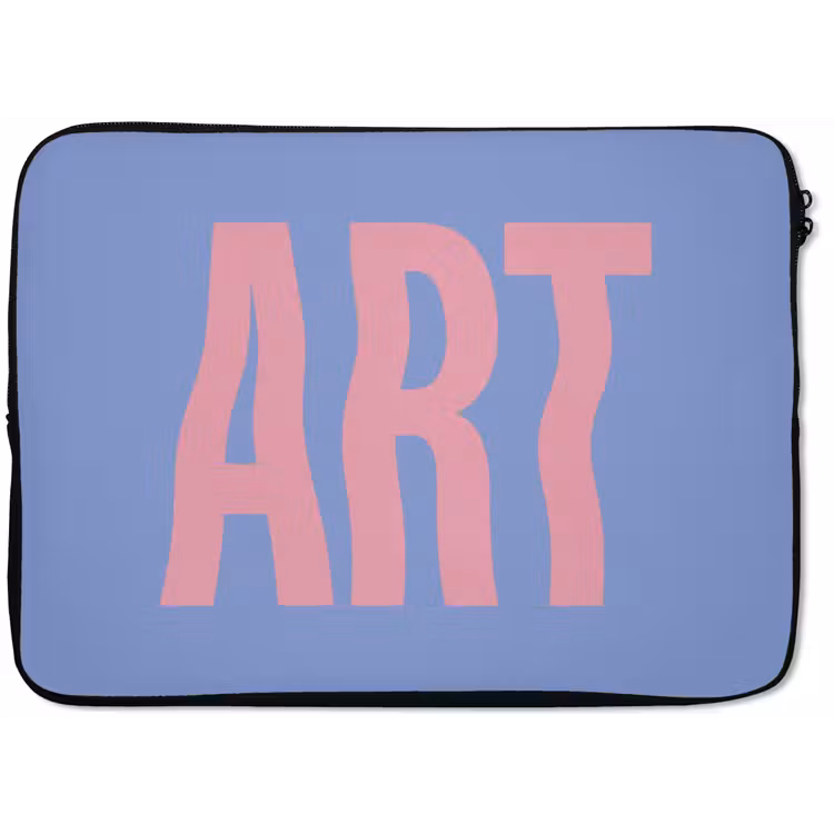 Art - Roze - Blauw laptophoes neopreen klein -zkaufland3dotto