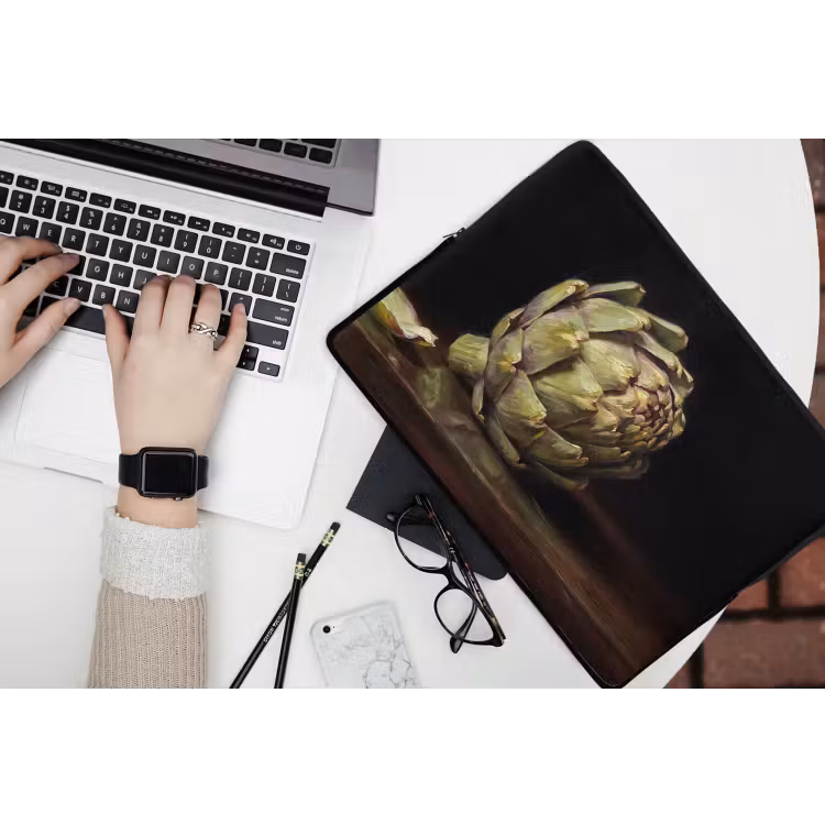 Laptophoes Artichok - Eten - Klassiek - Artichok - Eten - Klassiek laptophoes neopreen klein