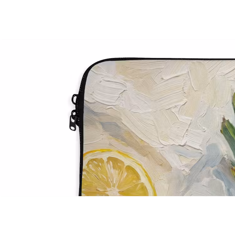 Laptophoes Artisjok - Citroen - Eten - Artisjok - Citroen - Eten laptophoes neopreen klein
