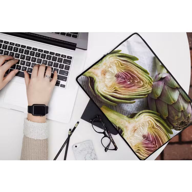 Laptophoes Artisjok - Doorgesneden - Eten - Artisjok - Doorgesneden - Eten laptophoes neopreen klein