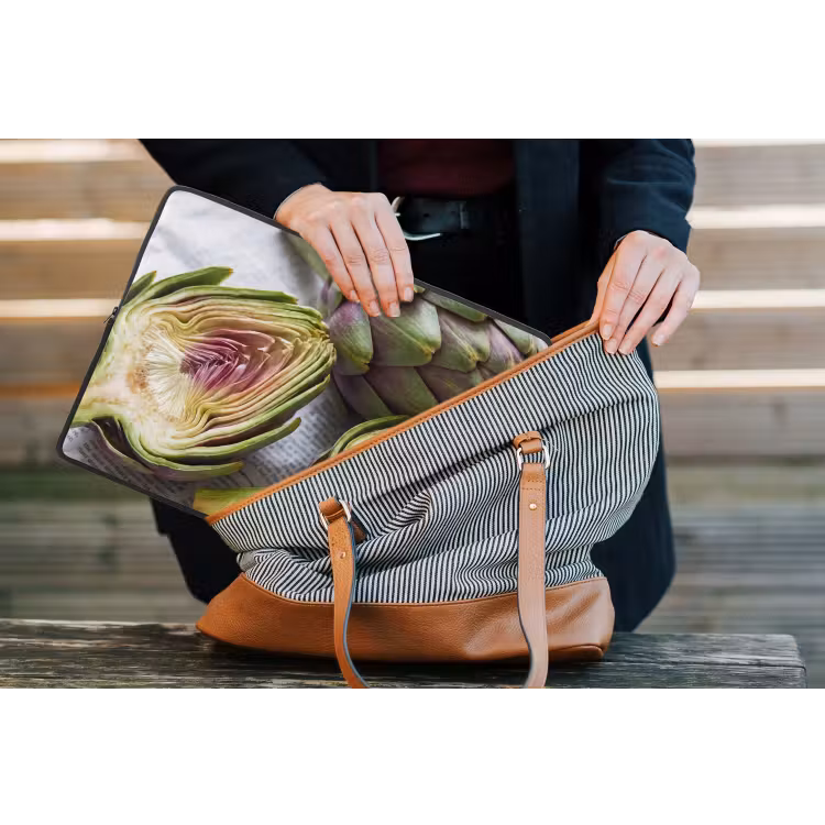 Laptophoes Artisjok - Doorgesneden - Eten - Artisjok - Doorgesneden - Eten laptophoes neopreen klein