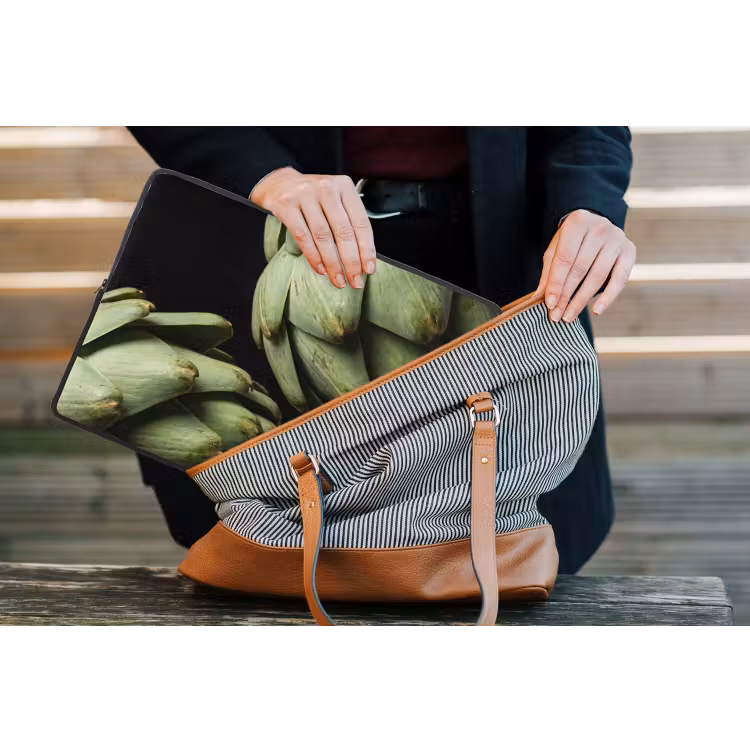 Laptophoes Artisjok - Groen - Eten - Artisjok - Groen - Eten laptophoes neopreen klein