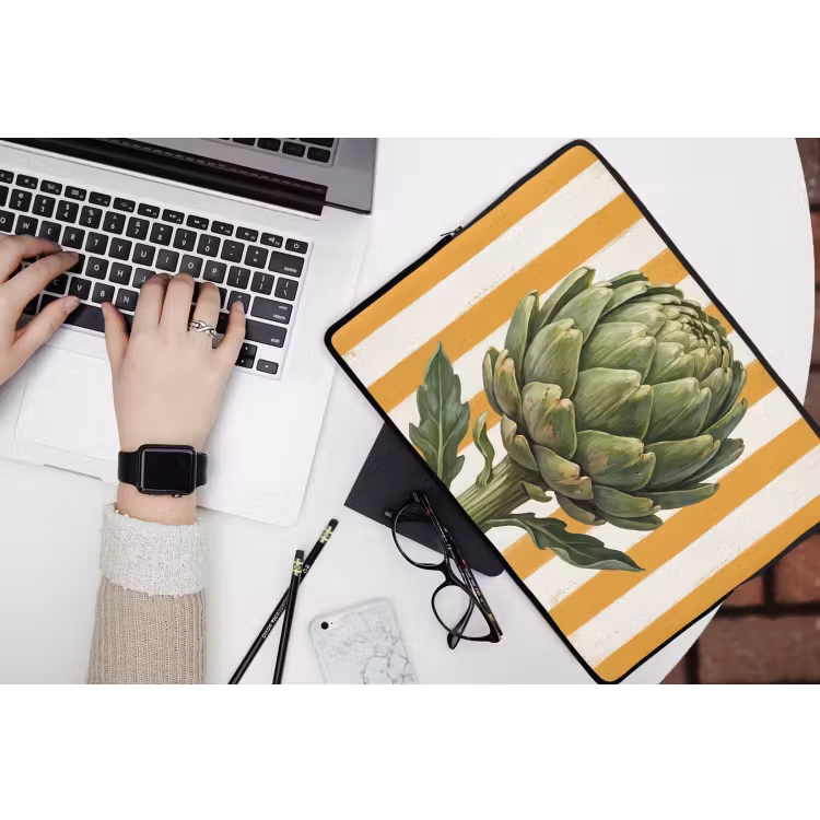 Laptophoes Artisjok - Modern - Groente - Artisjok - Modern - Groente laptophoes neopreen klein