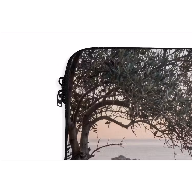 Laptophoes Baai - boten - zonsondergang - Baai - boten - zonsondergang laptophoes neopreen klein