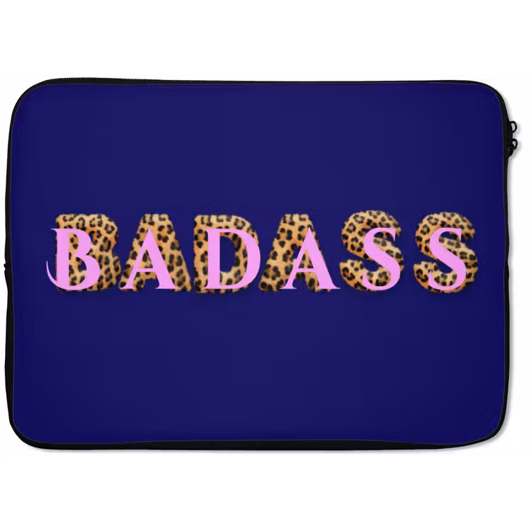 Badass - Panterpint - Schaduw - Roze laptophoes neopreen klein -zkaufland3dotto