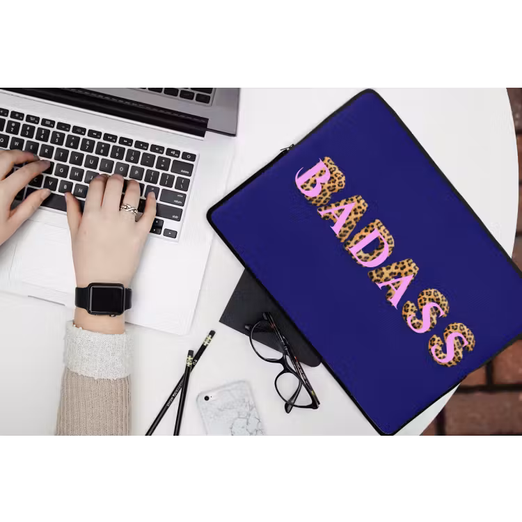 Badass - Panterpint - Schaduw - Roze laptophoes neopreen klein -bureau