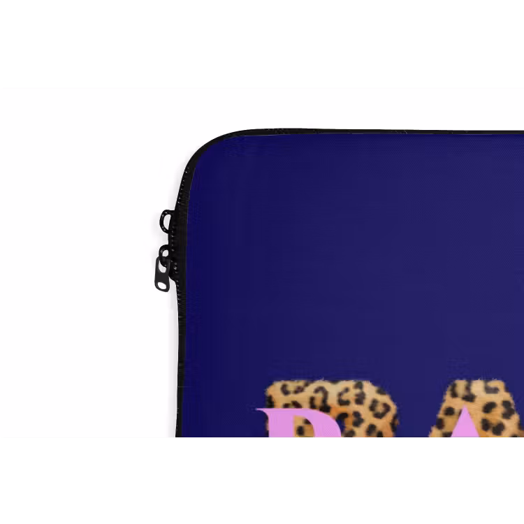 Badass - Panterpint - Schaduw - Roze laptophoes neopreen klein -detail