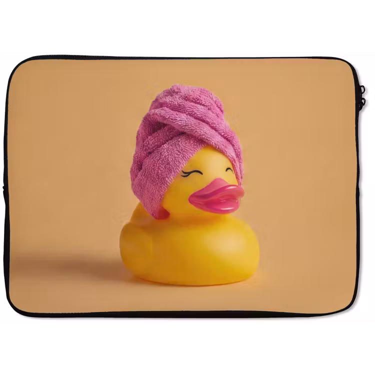 Badeend - Handdoek - Kleurrijk laptophoes neopreen klein -zkaufland3dotto