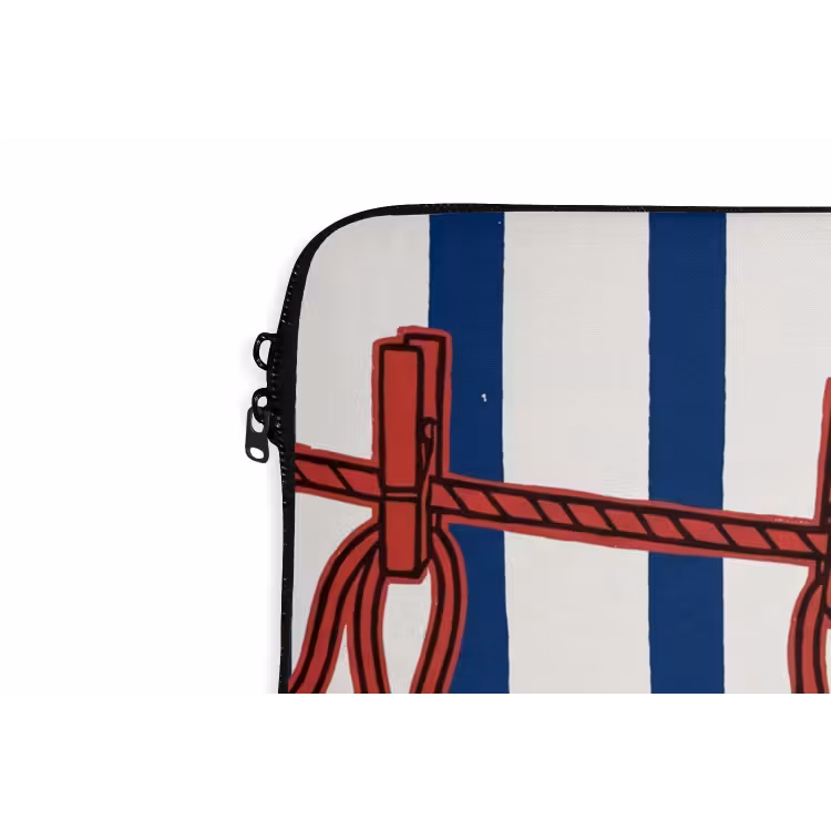 Badkleding - Waslijn - Zomer - Illustratie - Rood laptophoes neopreen klein -detail