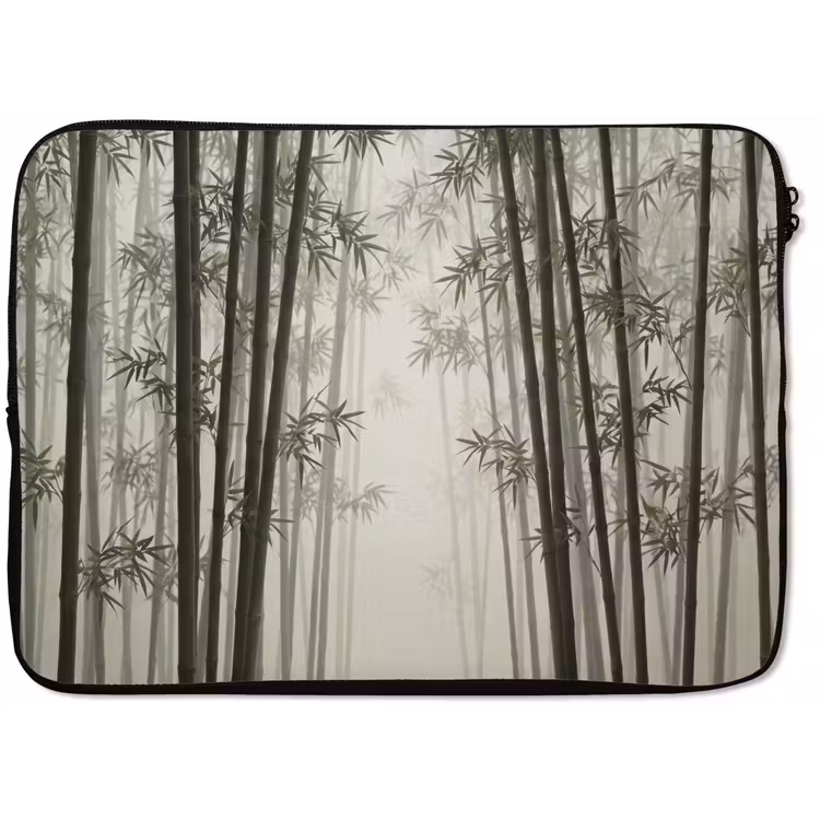 Bamboe - Bos - Mist - Natuur laptophoes neopreen klein -zkaufland3dotto