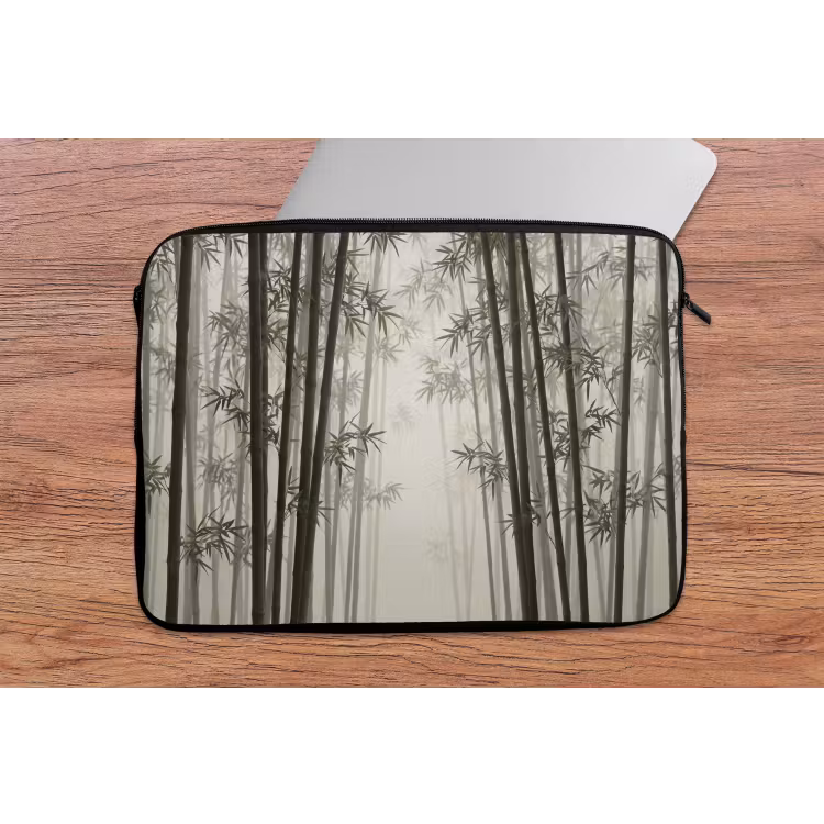 Bamboe - Bos - Mist - Natuur laptophoes neopreen klein -tafel