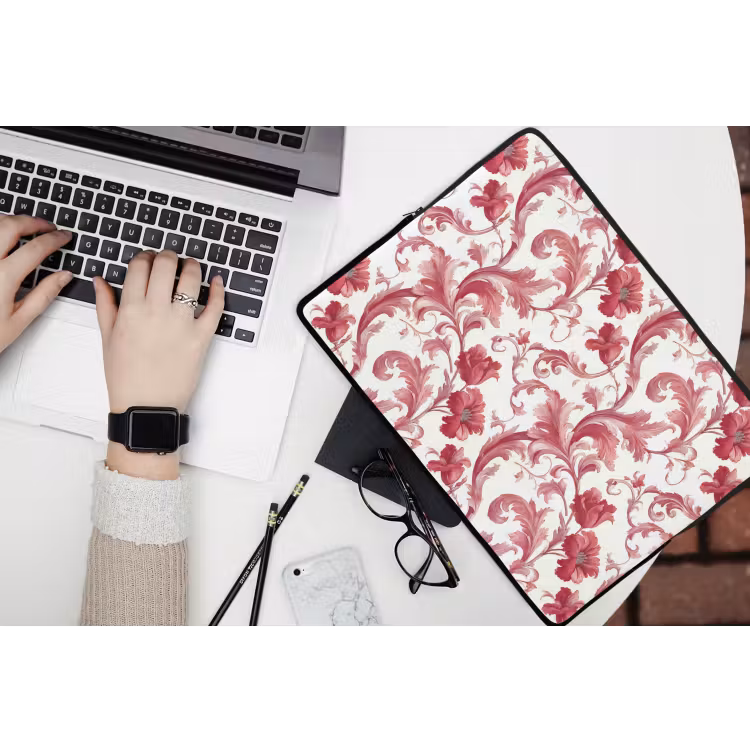 Barok - Patroon - Rood laptophoes neopreen klein 279 -bureau