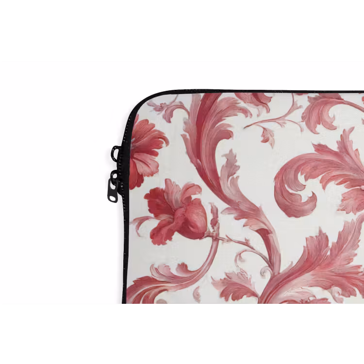 Barok - Patroon - Rood laptophoes neopreen klein 279 -detail