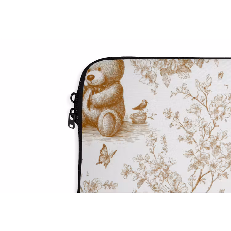 Beer - Tijdloos - Bruin laptophoes neopreen klein 279 -detail