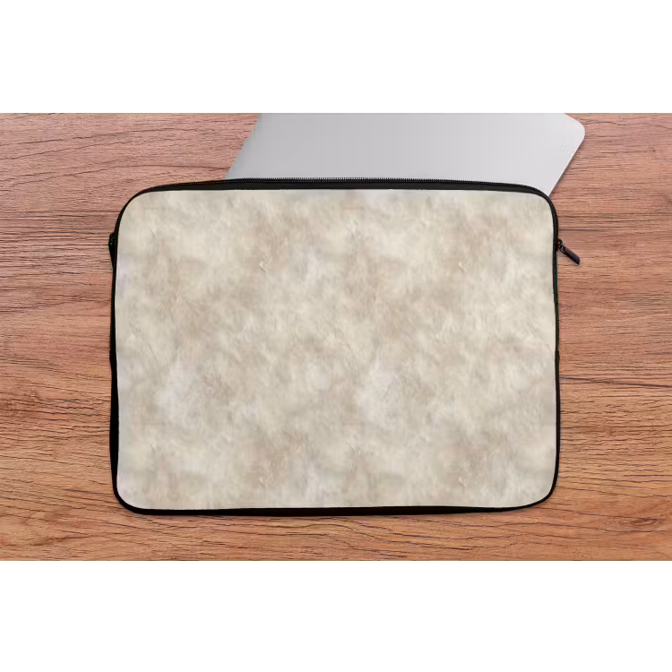 Beige - Reliëfstructuur - Natuursteen laptophoes neopreen klein 279 -tafel
