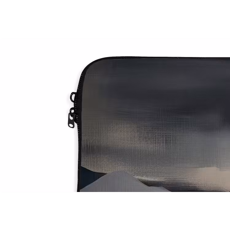 Bergen - Donkerblauw - Landschap laptophoes neopreen klein -detail