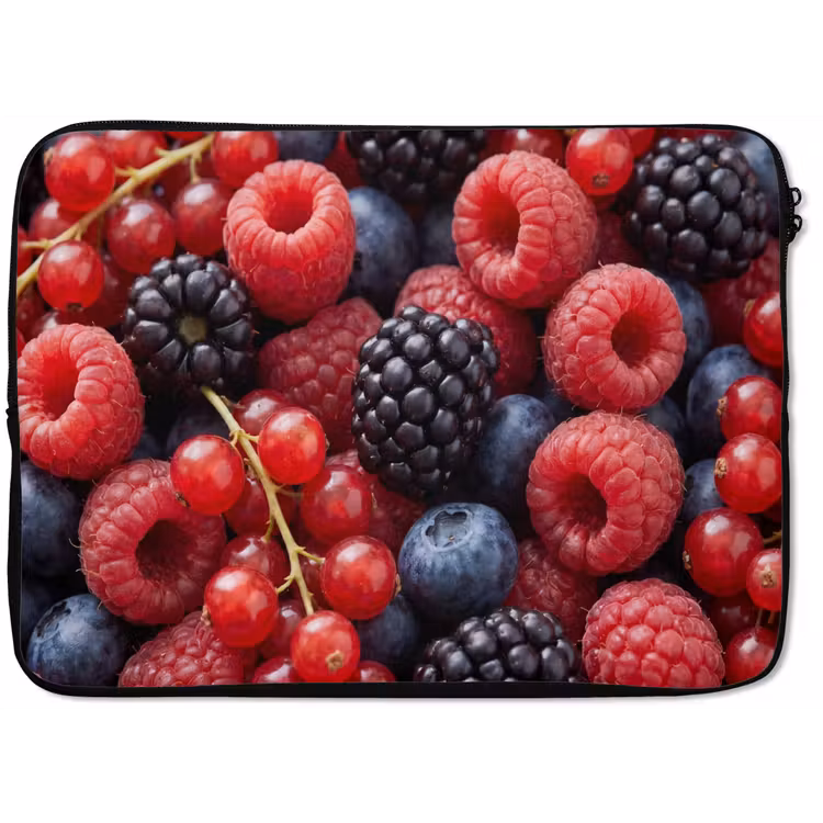 Bessen - Mix - Vers - Eten - Kleurrijk laptophoes neopreen klein -zkaufland3dotto