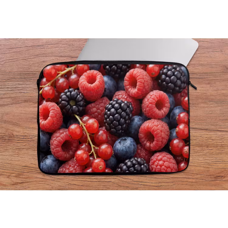 Bessen - Mix - Vers - Eten - Kleurrijk laptophoes neopreen klein -tafel