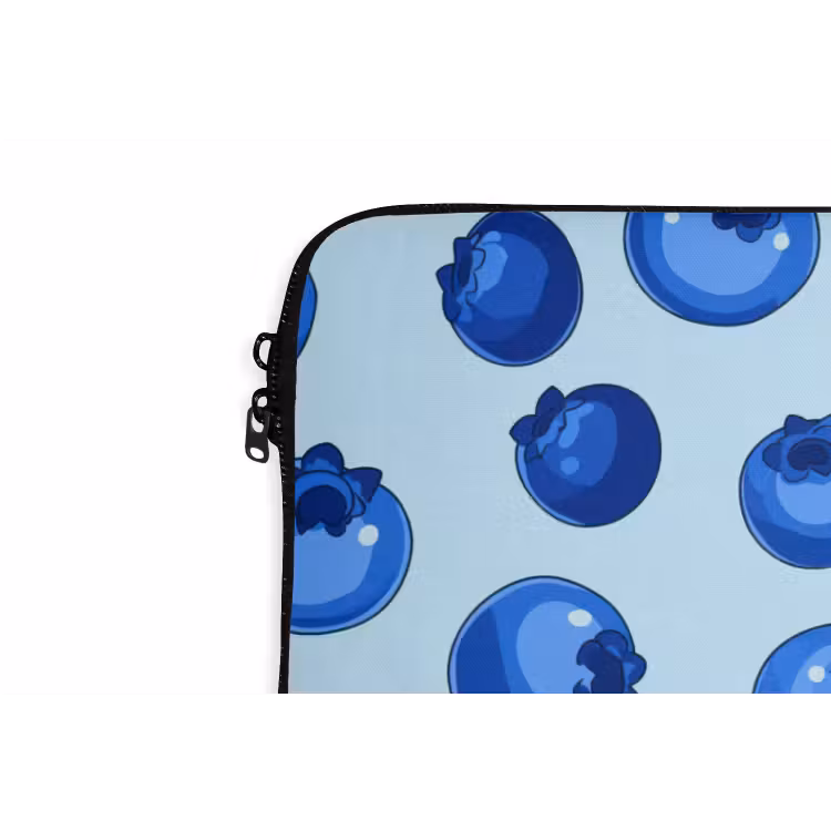 Bessen - Modern - Blauw laptophoes neopreen klein 279 -detail